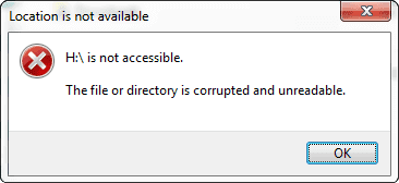 File or Directory is Corrupted