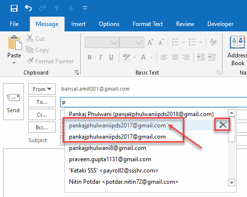 Restore Outlook Autocomplete emails