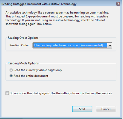 reading untagged document