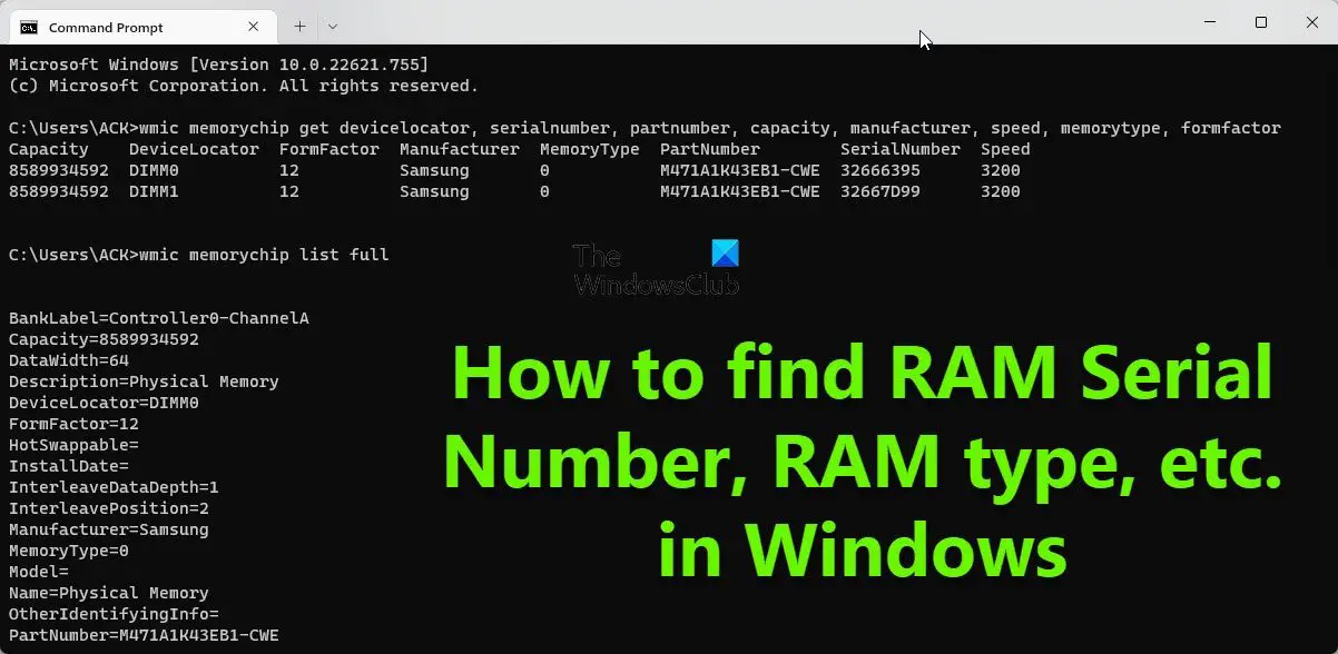 Retrieve PC Serial and RAM Info